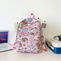 Cute Cartoon Soft Surface Square Zipper Fashion Backpack sku image 3