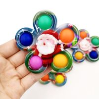 Christmas Style Printing Bubble Music Silicone Fingertip Gyro Decompression Toy main image 1