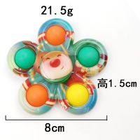 Christmas Style Printing Bubble Music Silicone Fingertip Gyro Decompression Toy main image 3