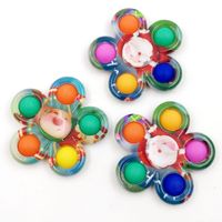Christmas Style Printing Bubble Music Silicone Fingertip Gyro Decompression Toy main image 2