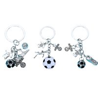 Men 's Football Key Creative Personality Football Key Ring Alloy Drip Keychain Pendant main image 4