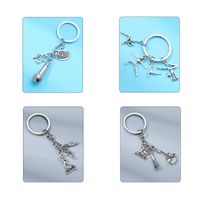 Basic Geometric Alloy Plating Bag Pendant Keychain main image 4