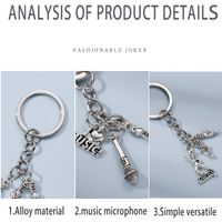 Basic Geometric Alloy Plating Bag Pendant Keychain main image 2