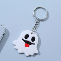 Halloween Skull Ghost Pumpkin Lamp Keychain Mobile Phone Back Sticker Decoration Pendants Accessories sku image 2