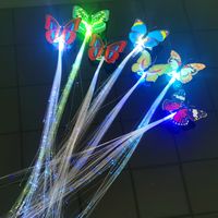 Christmas Colorful Luminous Led Butterfly Fiber Braid Hair main image 1