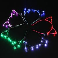 Luminous Cat Ears Flash Plastic Headdress main image 2