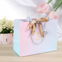 Letter Gradient Color Heart Shape Paper Holiday Banquet Party Gift Bags main image 5