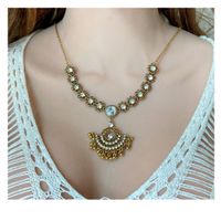 Ethnic Style Bell Alloy Inlay Rhinestones Women's Earrings Necklace main image 4