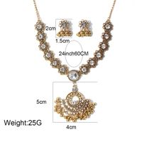 Ethnic Style Bell Alloy Inlay Rhinestones Women's Earrings Necklace main image 5