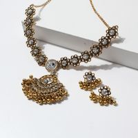 Ethnic Style Bell Alloy Inlay Rhinestones Women's Earrings Necklace main image 1