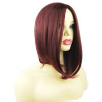 Women's Fashion Street High Temperature Wire Centre Parting Short Straight Hair Wigs main image 2