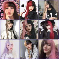 Women's Japanese Style Street High Temperature Wire Air Bangs Long Straight Hair Wigs main image 4