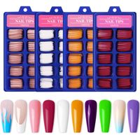 Mode Couleur Unie Synthétiques Ongles Correctifs 1 Jeu Nail Fournitures main image 1