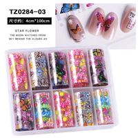 Fashion Starry Sky Paper Nail Decoration Accessories 1 Set Nail Supplies sku image 1