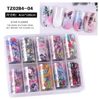 Fashion Starry Sky Paper Nail Decoration Accessories 1 Set Nail Supplies sku image 12