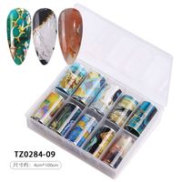 Fashion Starry Sky Paper Nail Decoration Accessories 1 Set Nail Supplies sku image 7