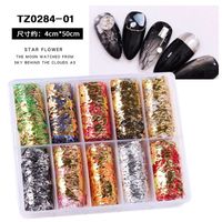 Fashion Starry Sky Paper Nail Decoration Accessories 1 Set Nail Supplies sku image 47