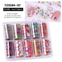 Fashion Starry Sky Paper Nail Decoration Accessories 1 Set Nail Supplies sku image 15