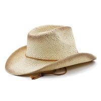 Unisex Cowboy Style Star Crimping Straw Hat main image 4