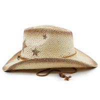 Unisex Cowboy-stil Stern Crimpen Strohhut main image 5