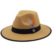 Unisex Fashion Solid Color Flat Eaves Fedora Hat sku image 2