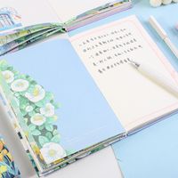 Cute Cartoon Floral Pattern 32k   Password Hollowed-out Cover Notebook main image 2
