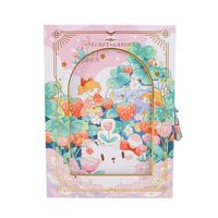 Cute Cartoon Floral Pattern 32k   Password Hollowed-out Cover Notebook main image 3
