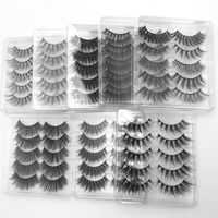 5 Pairs Of Mink Fur Thick And Thick Three-dimensional False Eyelashes main image 1