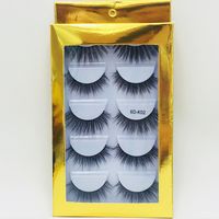 5 Pairs Of Laser Mink Hair Natural Thick False Eyelashes sku image 2