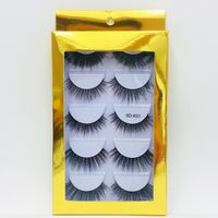 5 Pairs Of Laser Mink Hair Natural Thick False Eyelashes sku image 1