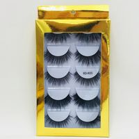 5 Pairs Of Laser Mink Hair Natural Thick False Eyelashes sku image 3