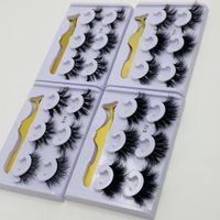3 Pairs Of Three-dimensional Multi-layer Thickened False Eyelashes With Tweezers main image 4