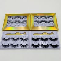 3 Pairs Of Three-dimensional Multi-layer Thickened False Eyelashes With Tweezers main image 5
