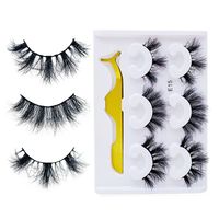 3 Pairs Of Three-dimensional Multi-layer Thickened False Eyelashes With Tweezers sku image 3