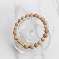 Vintage Style Letter Natural Stone Bracelets Beaded 1 Piece main image 5