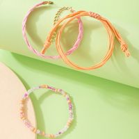 Ethnic Style Geometric Imitation Pearl Fabric Beaded Bracelets 1 Set main image 6