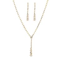Fashion Geometric Copper Plating Diamond Rhinestone Bracelets Earrings Necklace sku image 1