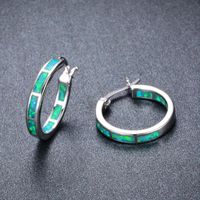 1 Pair Simple Style C Shape Enamel Plating Alloy Earrings main image 6