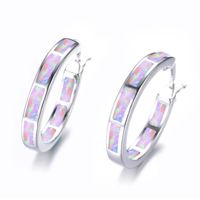 1 Pair Simple Style C Shape Enamel Plating Alloy Earrings sku image 3