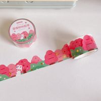 Transparent Paper Adhesive Tape Creative Journal Index Stickers Flower Ins Style Diy Decorative Stickers main image 5