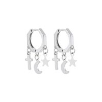 Fashion Star Moon Alloy Plating Earrings 1 Pair sku image 1