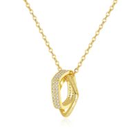Fashion Square Stainless Steel Copper Zircon Pendant Necklace In Bulk main image 5