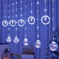 Festive Decoration Ing Ball Ring Remote Control Snowman Christmas Tree Led Curtain String Lights main image 5