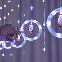Festive Decoration Ing Ball Ring Remote Control Snowman Christmas Tree Led Curtain String Lights main image 4