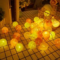 Indoor Wedding Party Macaron Cotton Thread Takraw Led String Lights main image 4