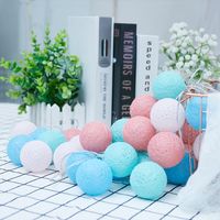 Indoor Wedding Party Macaron Cotton Thread Takraw Led String Lights main image 3