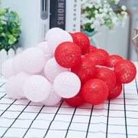 Indoor Wedding Party Macaron Cotton Thread Takraw Led String Lights sku image 21