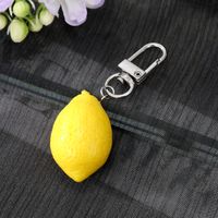 Novedad Naranja Fruta Resina Colgante De Bolsa Llavero sku image 1