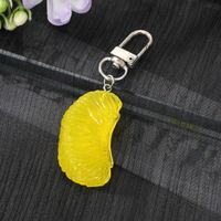 Novelty Orange Fruit Resin Bag Pendant Keychain sku image 3