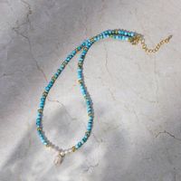 Mode Geometrisch Kupfer Halskette Perlen Überzug Perle Kupfer Halsketten 1 Stück main image 3